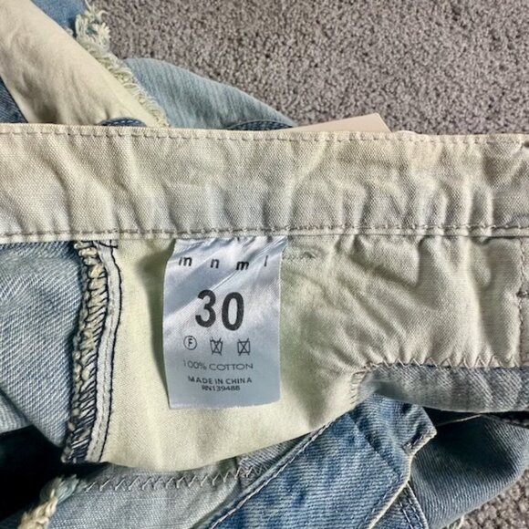 MNML Denim Patchwork Jeans - NWT - Baggy Patchwork Denim in Multi Blue Size 30 - Picture 9 of 9